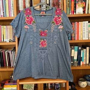 Johnny Was Embroidered Top, L